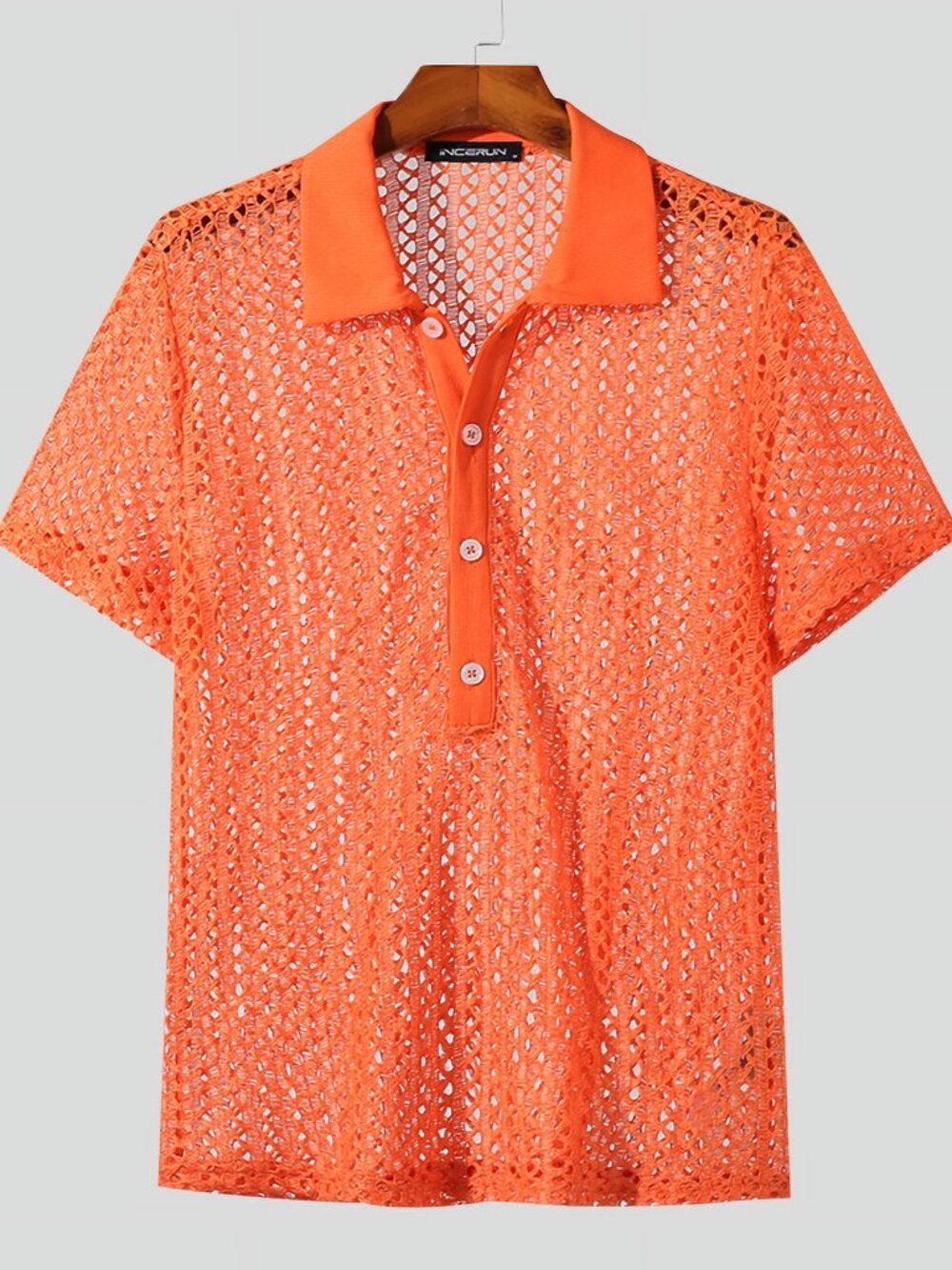 ***PRICE DROP*** Mesh Fitted Short Sleeve Mesh Polo Shirt Summer Beach Top